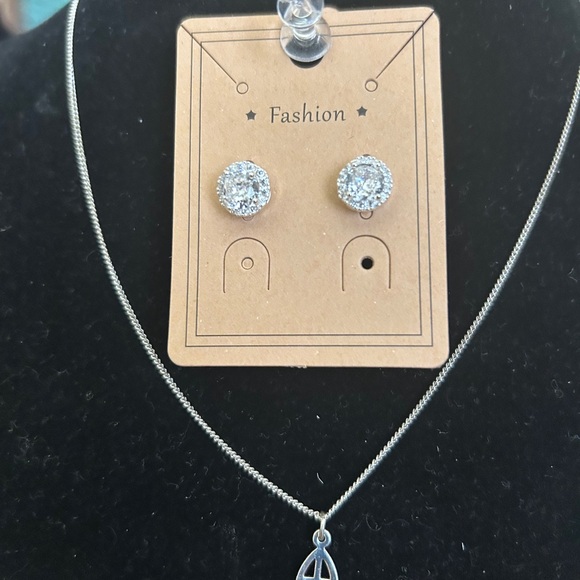 Silver Necklace and Earring Set - Picture 2 of 3